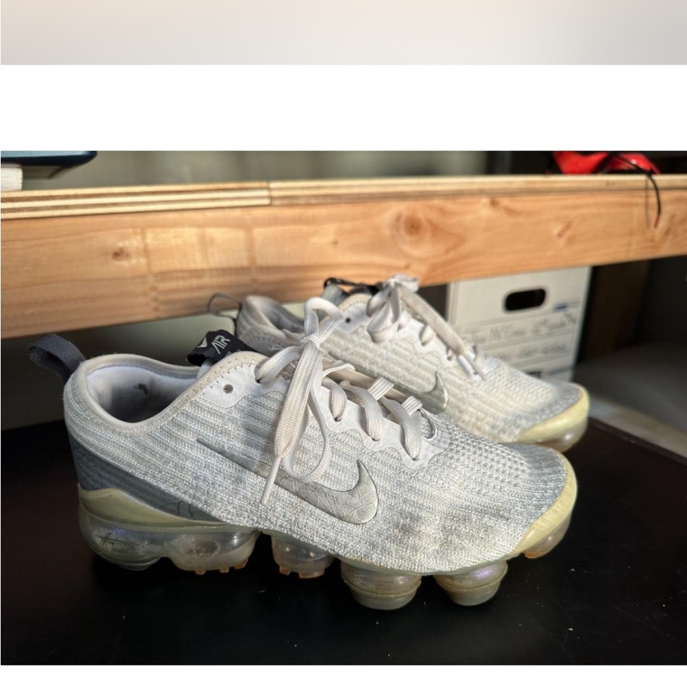 Nike Kids White and Gray Sneakers